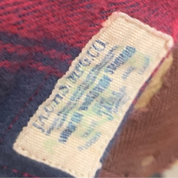 Jachs flannel button down shirt, red and black plaid shirt - Picture 5 of 10